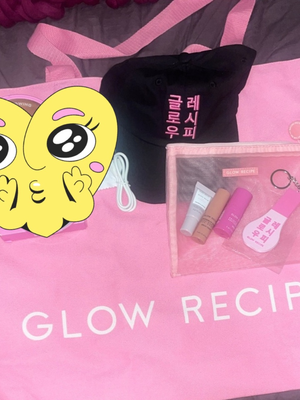 Glow recipe tote bag set